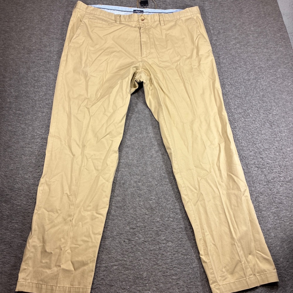 Dustin Chino Pants Mens 40x32 Khaki Vintage Regular Fit Cotton Broken Button
